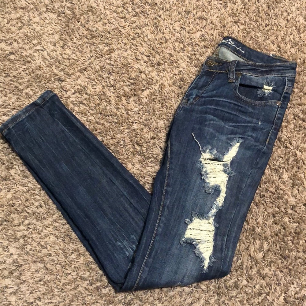 Machine Distressed Jeans